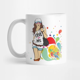 Love Me Fashion Girl Mug